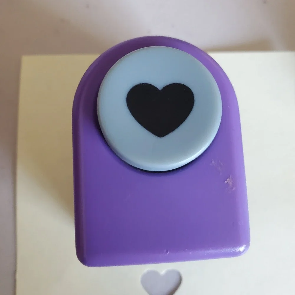 Purple Heart Paper Punch Scrapbooking Craft Tool Small Shape Cutter